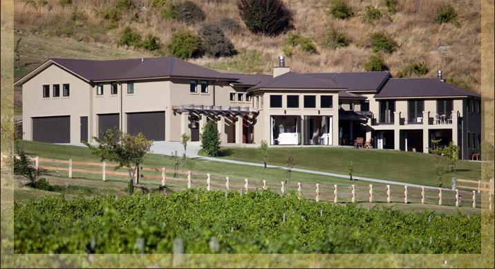 Gibbston House set amongst the vines of Mt Rosa Wines